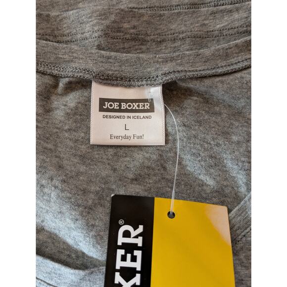 New Joe Boxer Womens Large T-Shirt Crop Gray Smiley Old Stock Y2K 90s Graphic - Picture 6 of 9
